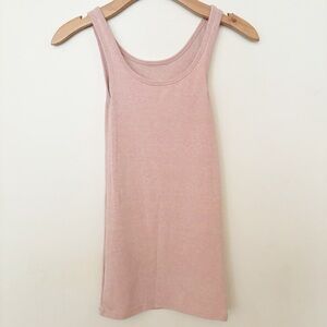 a new‎ day Tank Top Womens Size XS Pink and Gold Metallic Classic Basic Layer